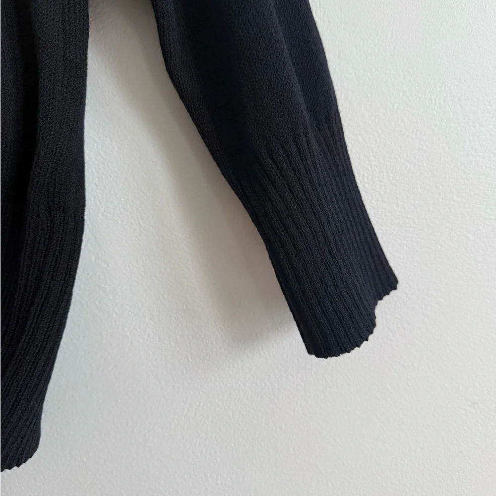 ST. JOHN SPORT SANTANA KNIT WOOL BUTTON DOWN NAVY BLUE CARDIGAN SWEATER SIZE XS